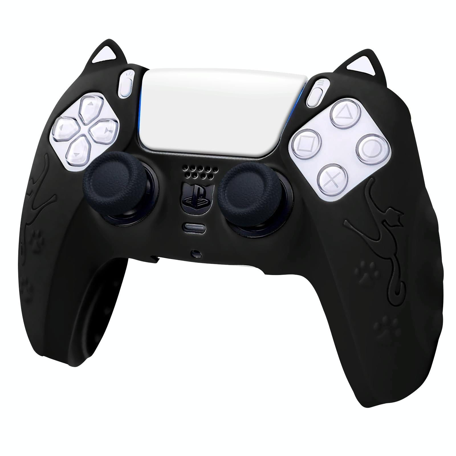Silicone Cat Ear Gamepad Cover for Sony Ps5 - Black