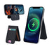 3 In 1 Magnetic Wireless Charger With Card Holder And Phone Bracket - Black