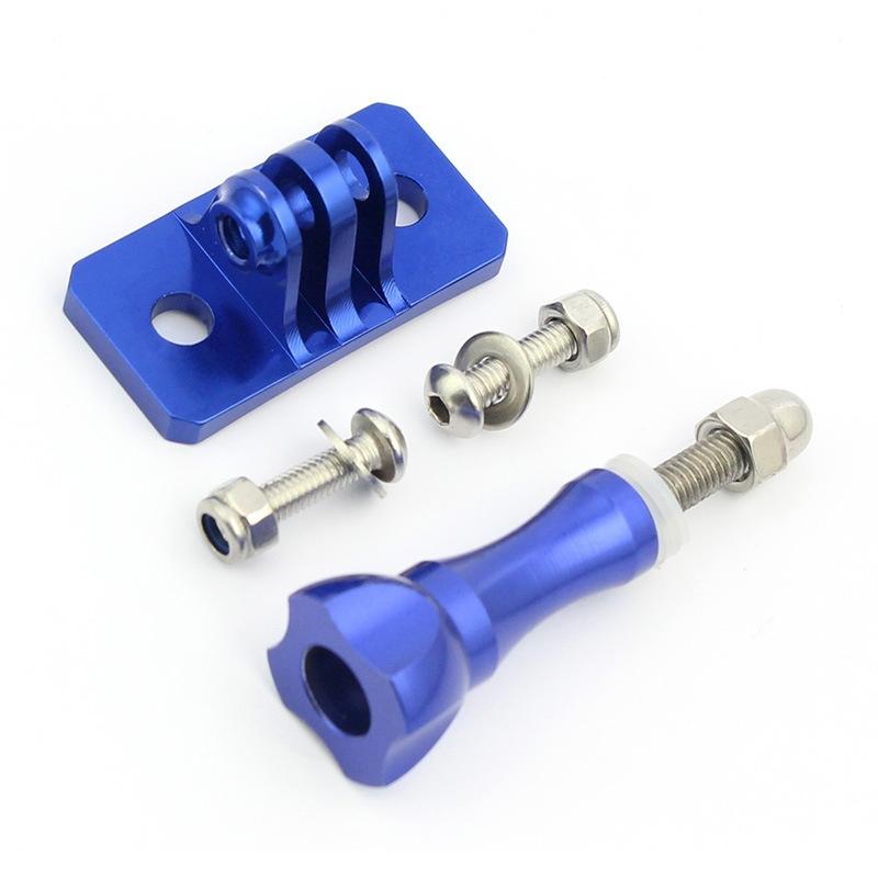 Helmet Mount Adapter for Aluminum Tripod Head for Gopro - Blue