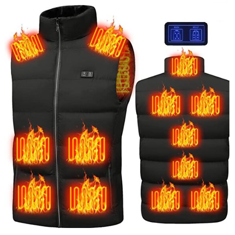 Winter Smart Dual-Control 13-Zone Charging Heating Vest - Black - S