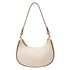 Stylish Crescent Shoulder Bag For Women - Beige With Brown
