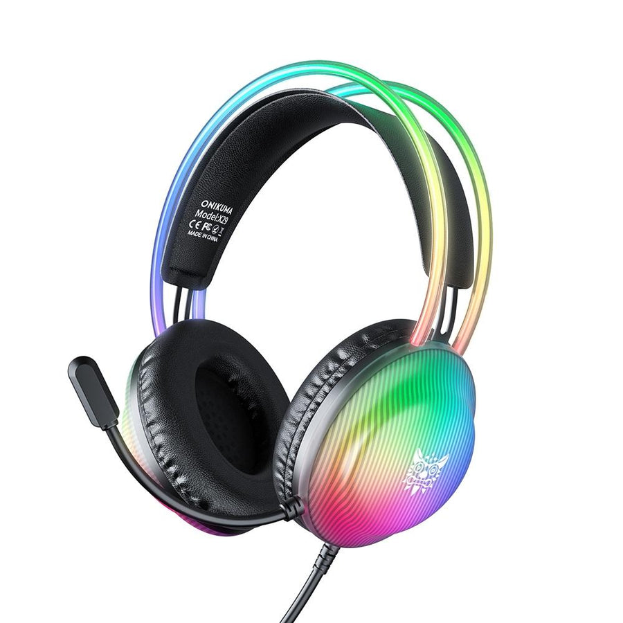 Rgb Wired Gaming Headset 2.2M Cable Black