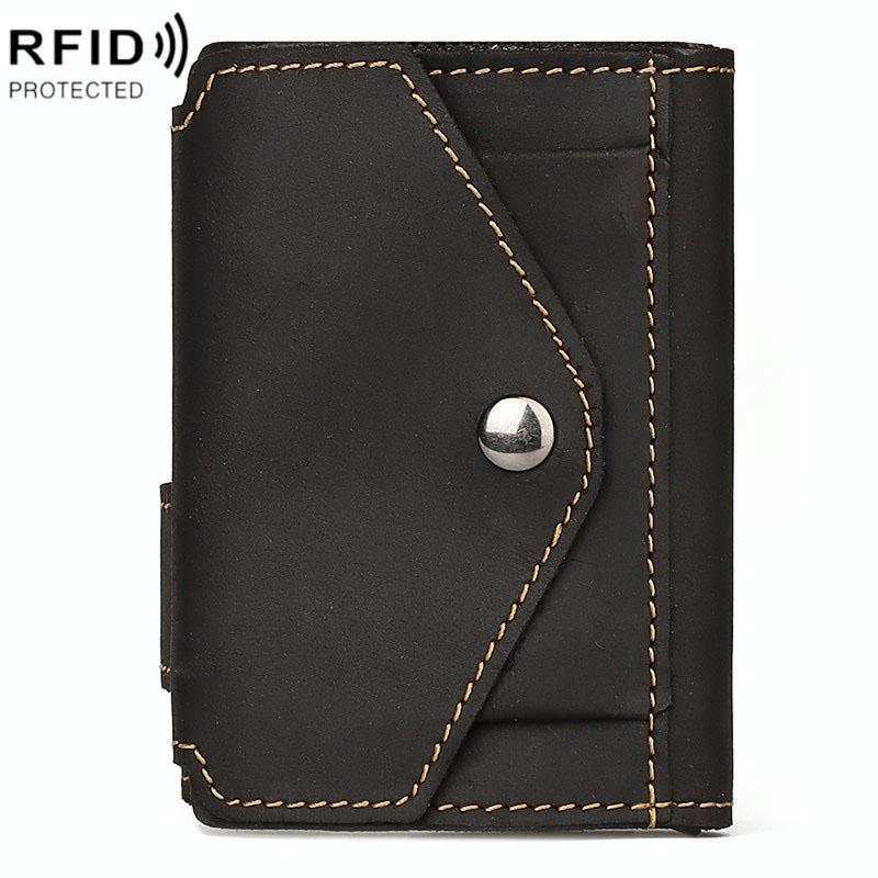 Secure Rfid Credit Card Holder - Compact Design - Black