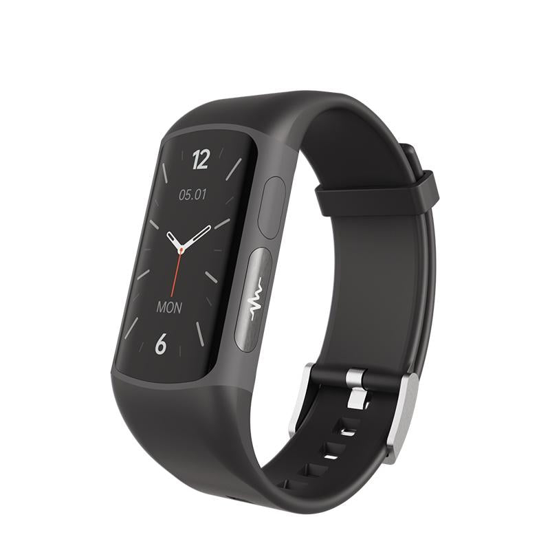 Smart Bracelet With Bluetooth Calling And Blood Oxygen Monitoring - Hd Tft Display - Black