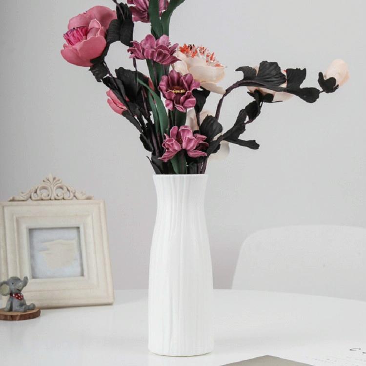 Versatile Plastic Vase for Home Decor and Flower Arrangements - Milk White