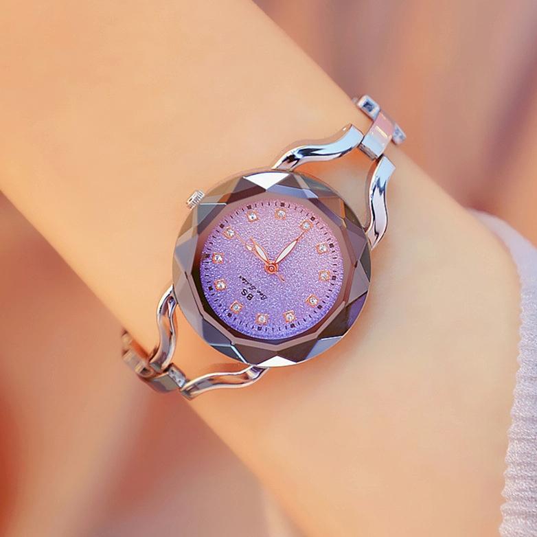 Sparkling Aurora Star Diamond Chain Watch for Women - Silver