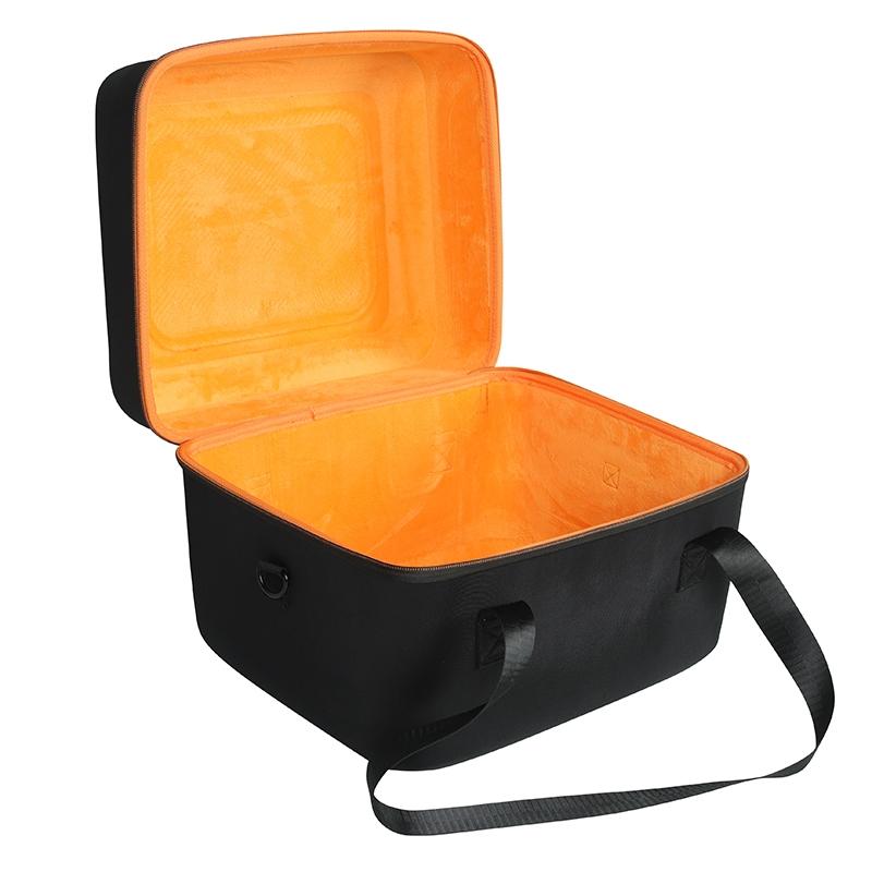 Shockproof Portable Carrying Case - Compact Design - Black + Orange