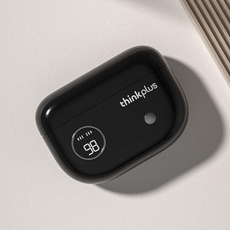 Wireless Bluetooth Earphones with Digital Display and Charging Case - Black
