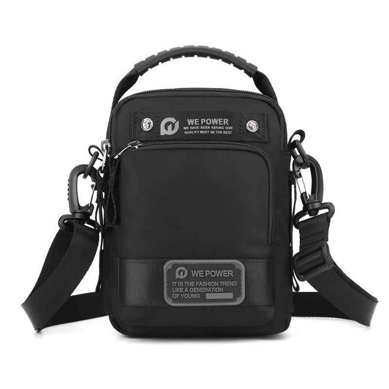 Waterproof Men Shoulder Bag Versatile Outdoor Crossbody For Travel & Everyday Use - Black