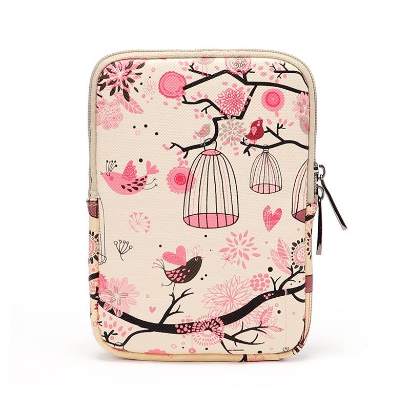 Universal Cartoon Tablet Sleeve Bag - Business Edition - Pink - For Amazon Kindle 6 Inch Vertical