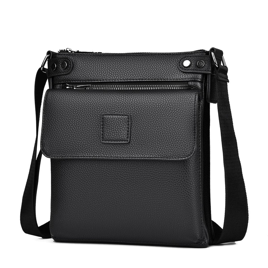 Men Casual Crossbody Shoulder Bag Durable Single Strap Design - Black
