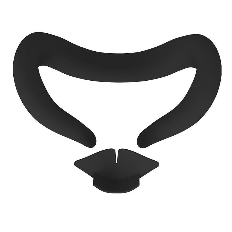 Silicone Face Cover with Nose Pad for Meta Quest 3 - Eye Mask - Black