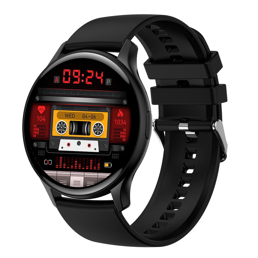 1.43 Inch Bt5.0 Ip67 Sport Smart Watch Support Bluetooth Call / Message Notification / Heart Rate / Blood Pressure Health Monitor - Black