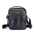Soft Leather Messenger Bag For Men - Black