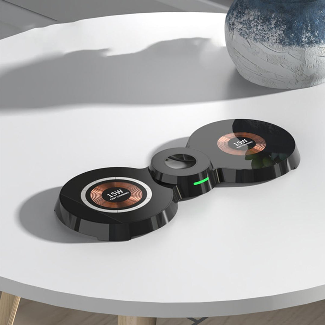 15W 3 In 1 Transparent Magnetic Wireless Charger