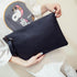 Stylish Retro Envelope Clutch Bag - Large Capacity - Black