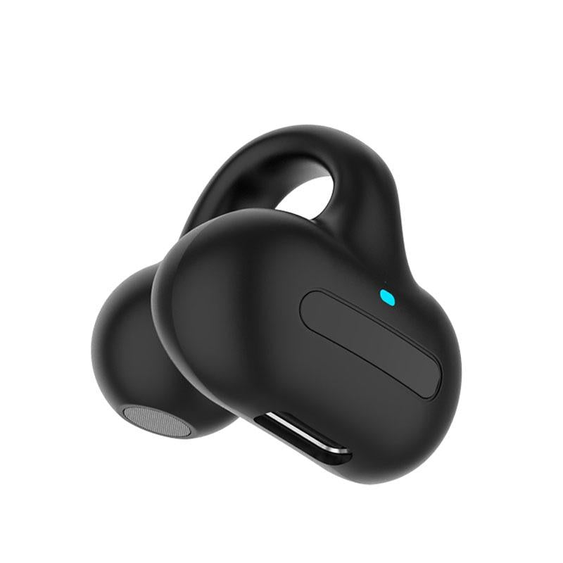 Wireless Single Ear Clip-on Bluetooth Earphone - M-s8 - Black