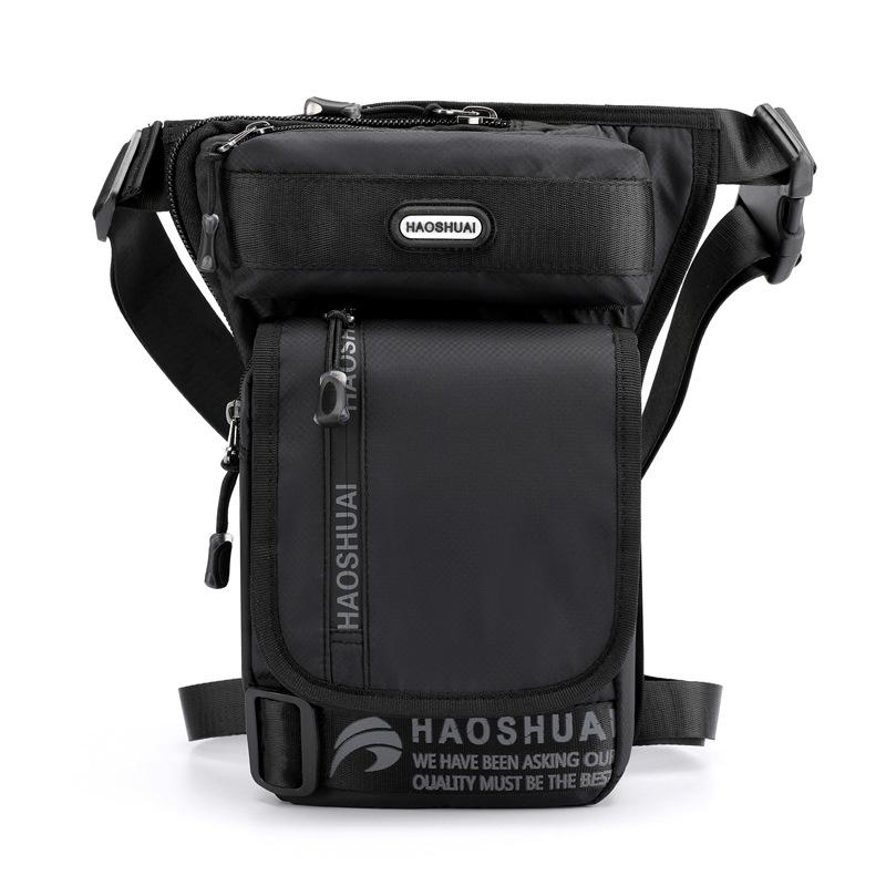 Outdoor Riding Leg Bag Sports Chest & Waist Messenger Bag - Black