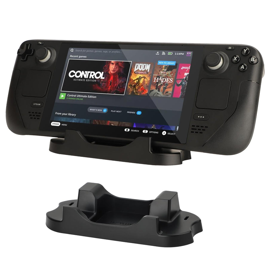 Steam Deck Console Base with Mobile Phone Bracket - Black