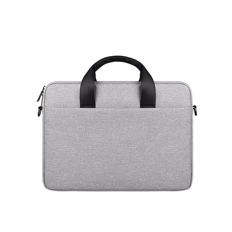 14.1-15.4 Inch Portable Laptop Bag with Single-shoulder Strap - Grey