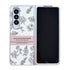 Floral Sketch Pearlescent Pc Case for Samsung Galaxy z Fold 4