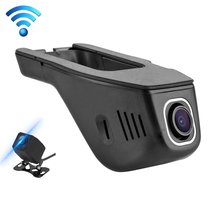 1080p Dual Recording Hidden Driving Recorder with Wifi and Screen - Black