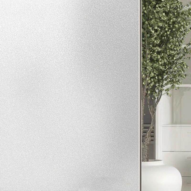 30cm Wide Electrostatic Frosted Window Film for Thermal Insulation - Glue-Free Pure Matte - 45Cm Wide/Meter