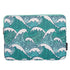 Green Wave 14 Laptop Sleeve in Pu Leather Print