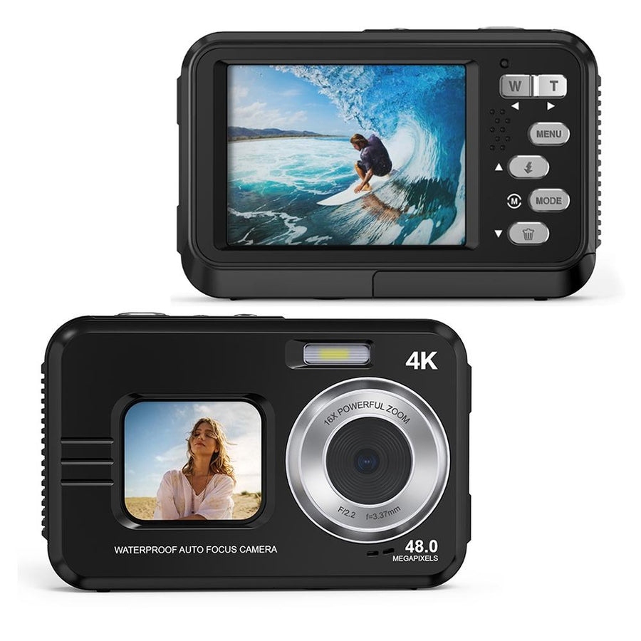Waterproof 48mp Dual Screen Outdoor Camera - Wdc901 - Black