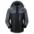 Men Winter Thick Fleece Waterproof Outwear Down Jackets Coats - Size Xxxl - Black