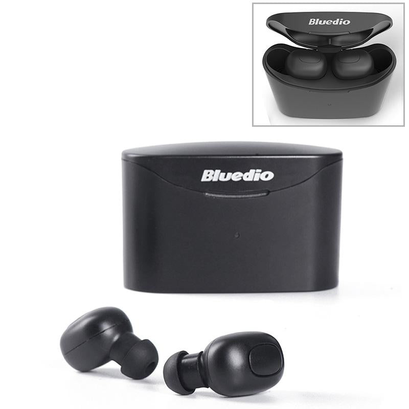 Bluetooth 5.0 Wireless Earbuds with Charging Case - Black