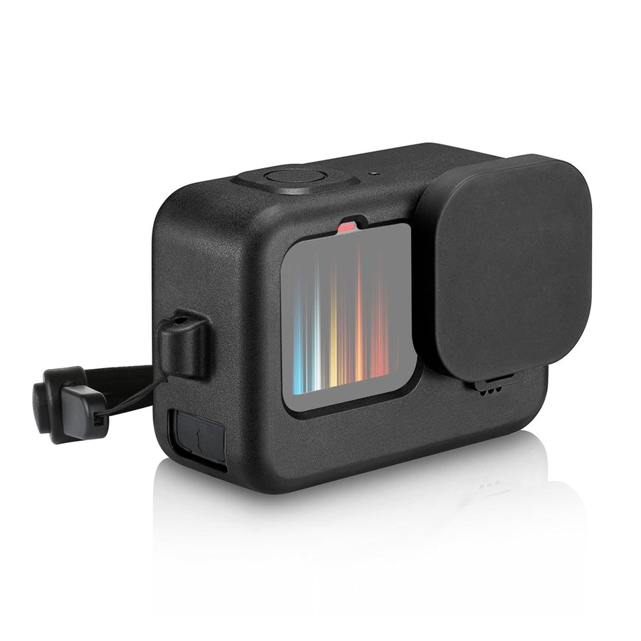Silicone Protective Case with Wrist Strap and Lens Cover for Gopro Hero12