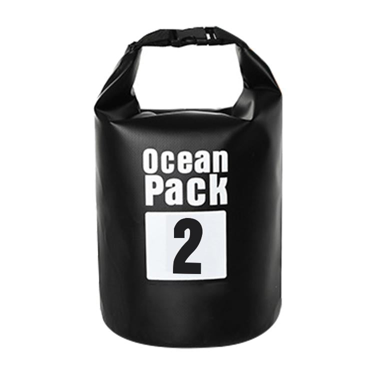 Waterproof Outdoor Dry Bag 2L Pvc Barrel Bag For Ultimate Protection - Black