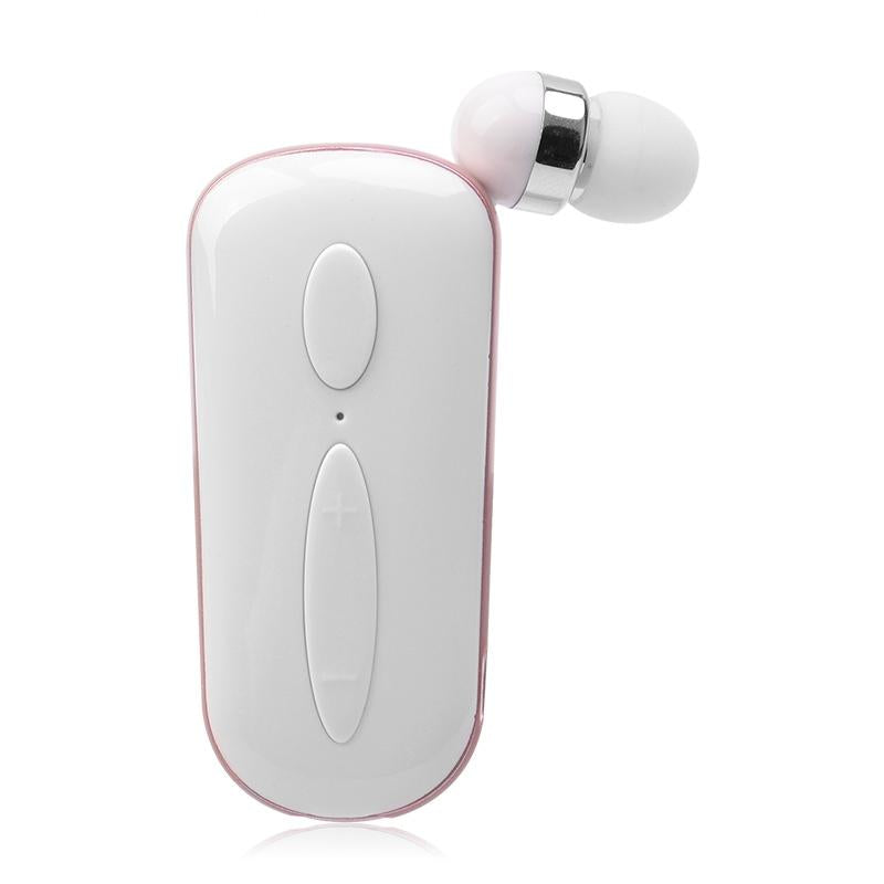 Wireless Bluetooth Earphone with Vibration Reminder and Clip - Pink
