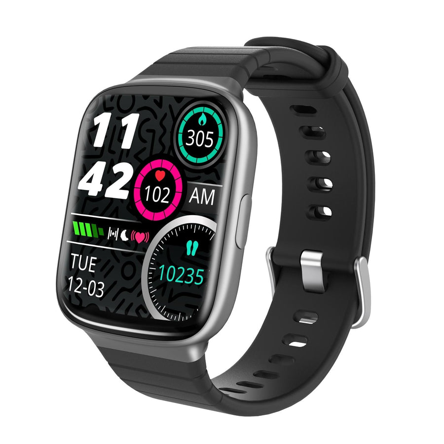 1.69 Inch Ips Screen 5Atm Waterproof Sport Smart Watch Support Sleep Monitoring / Heart Rate Monitoring / Sport Mode / Incoming Call & Information Reminder - Black