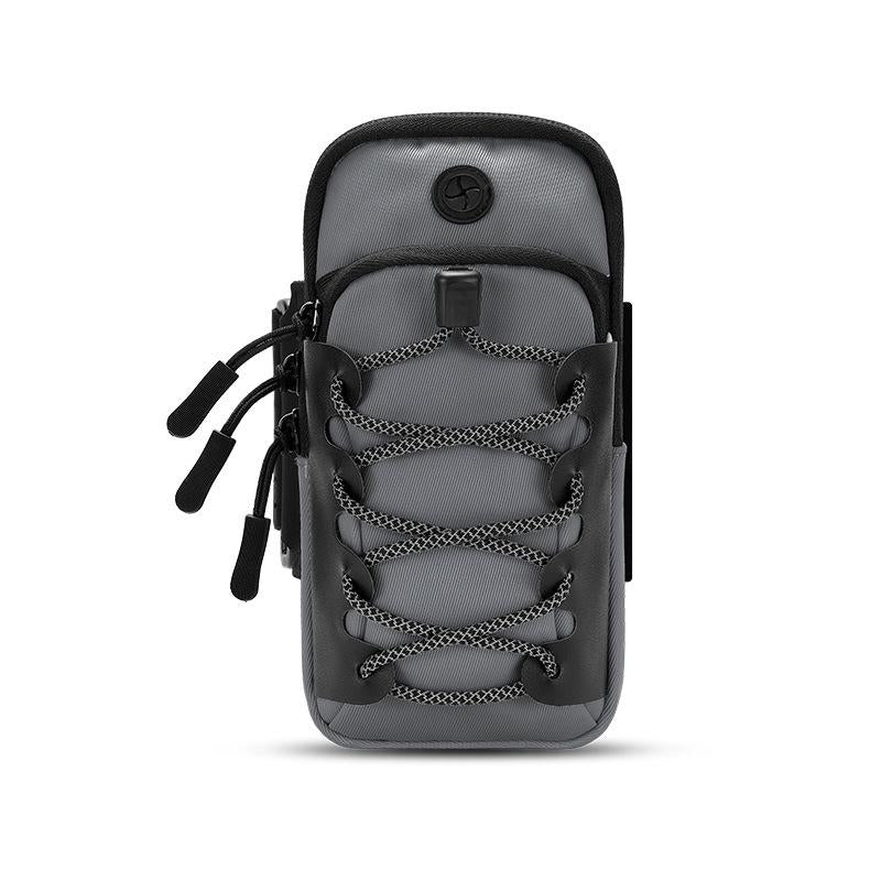 Reflective Cell Phone Arm Bag For Outdoor Fitness - Gray