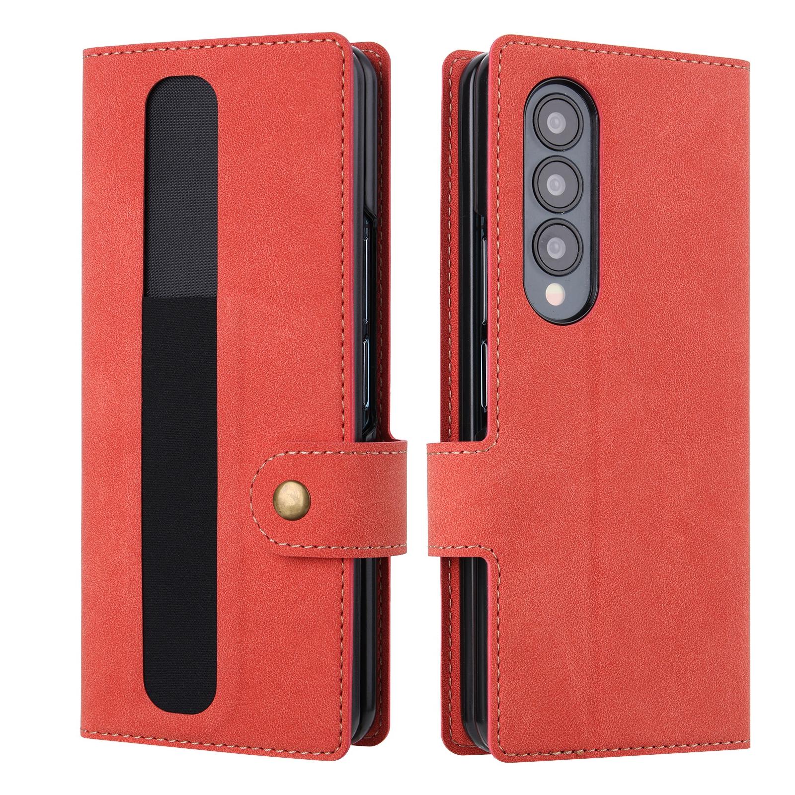 For Samsung Galaxy z Fold4 5G Vili Pr Series Flip Leather Case - Red