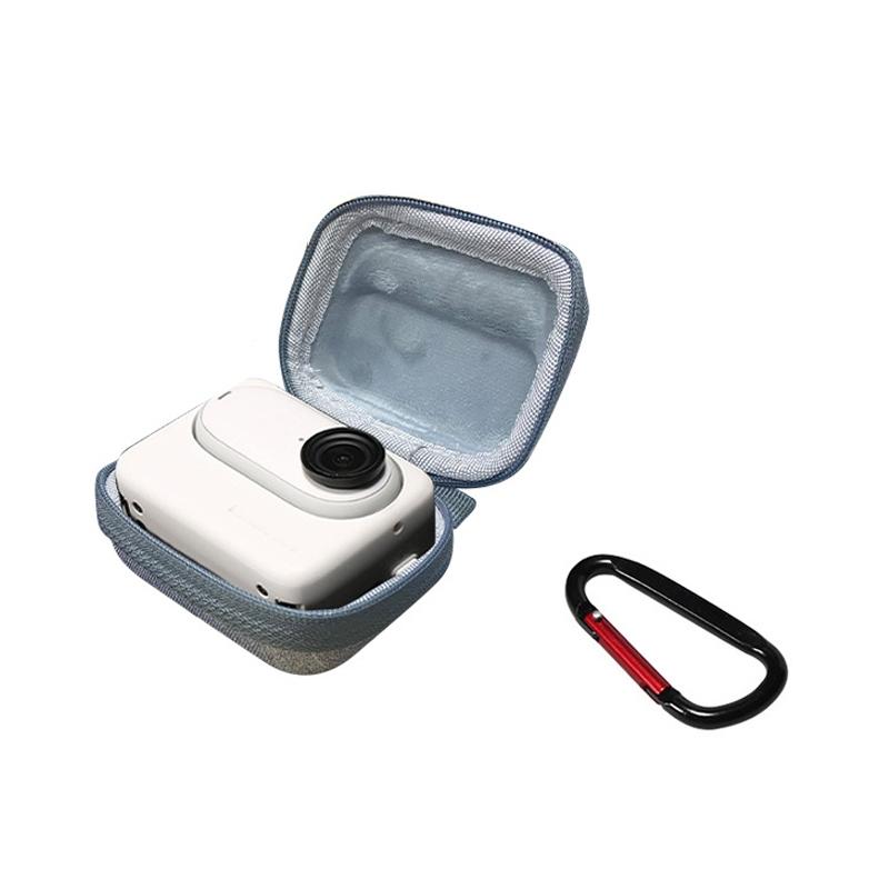 Portable Insta360 Go 3 Mini Body Bag with Carabiner - Gray
