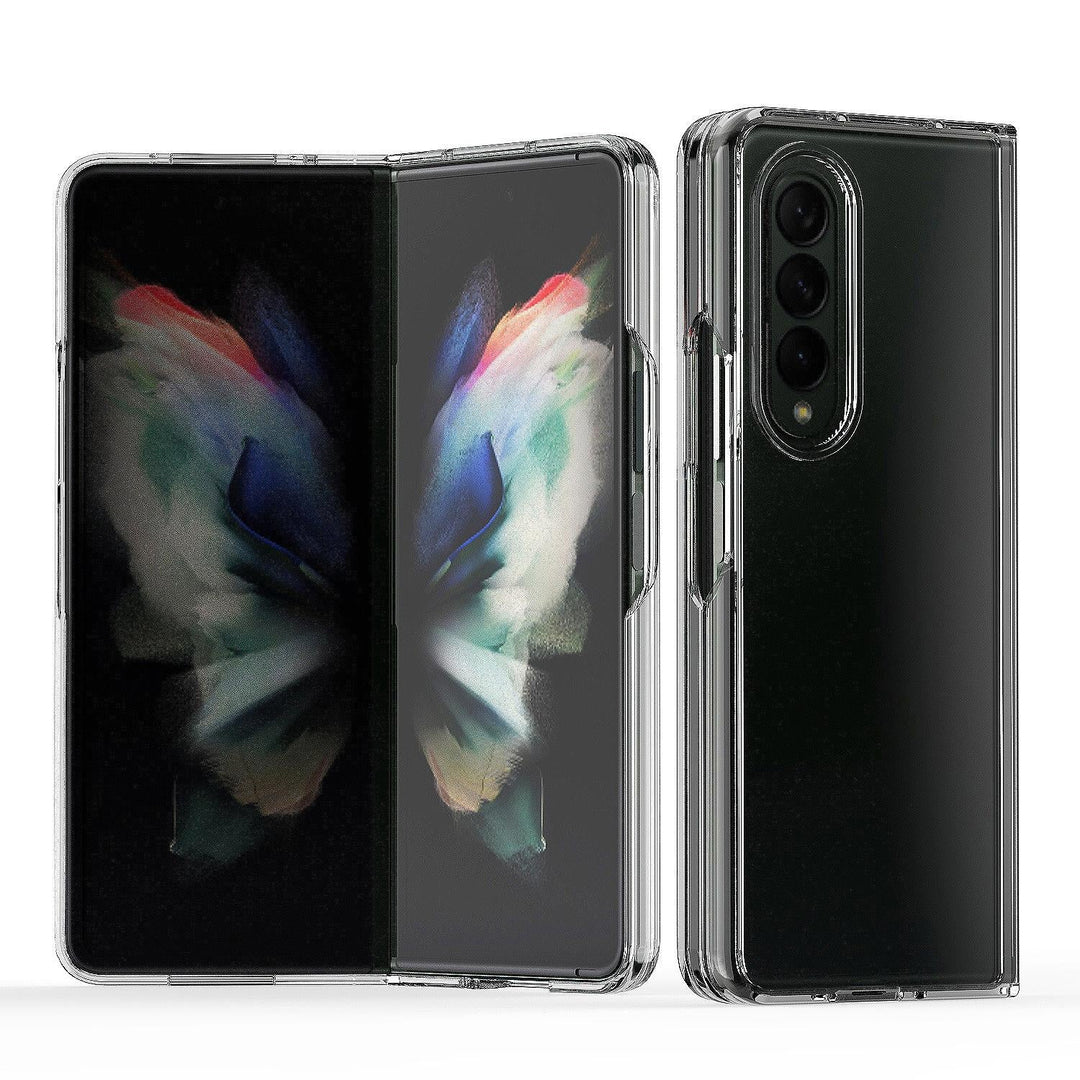 For Samsung Galaxy Z Fold4 5G Clear Acrylic Tpu Phone Case - Black