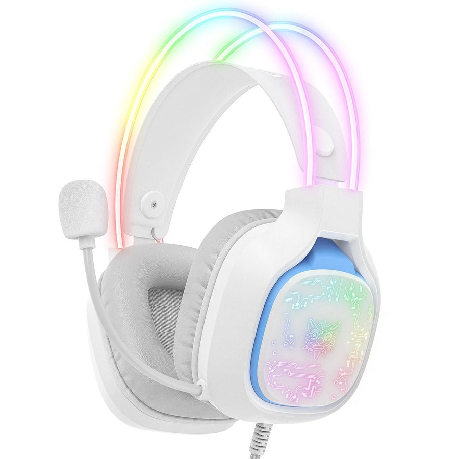 Colourful Light Gaming Headset With Mic 1.8M Cable - White
