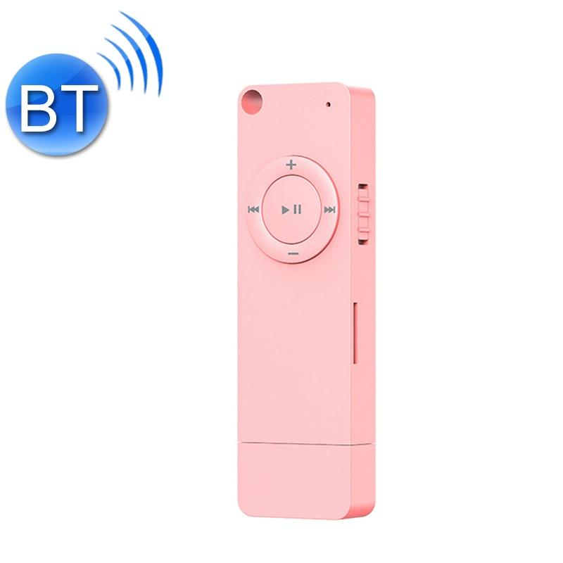 Bluetooth Mp3 Player With U Disk Design 32Gb Memory - Pink