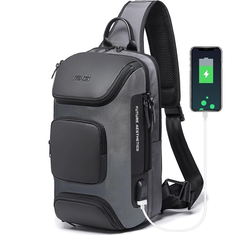 Stylish Men Crossbody Bag Versatile And Durable - Grey