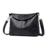 Stylish Soft Leather Shoulder Bag - Black