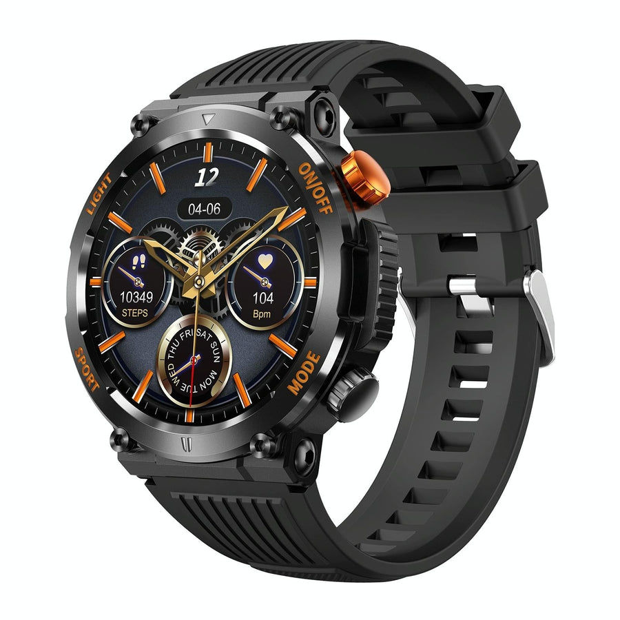 1.46 Inch Round Screen Bluetooth Smart Watch Support Health Monitoring & 100+ Sports Modes - Black