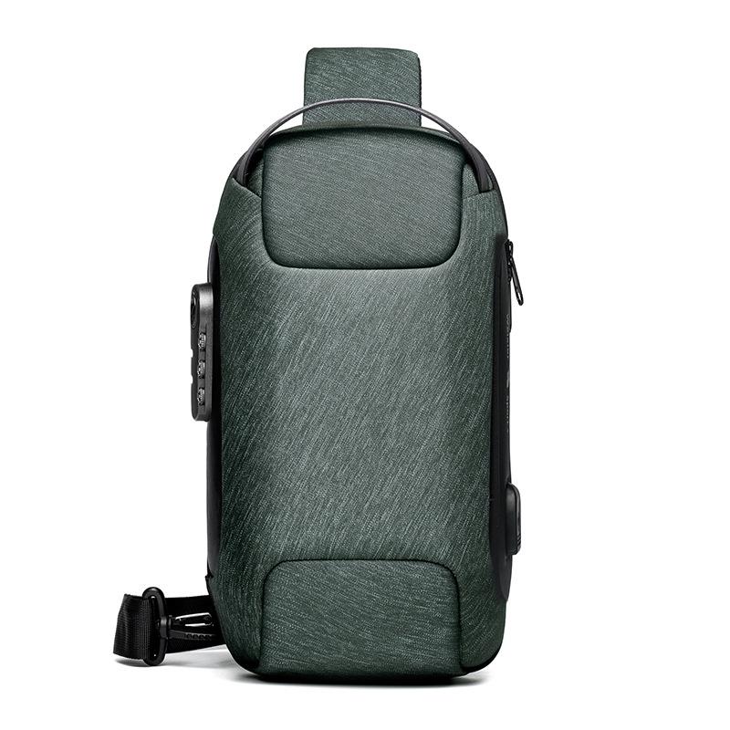 Men's Anti Theft Oxford Chest Bag - Army Green