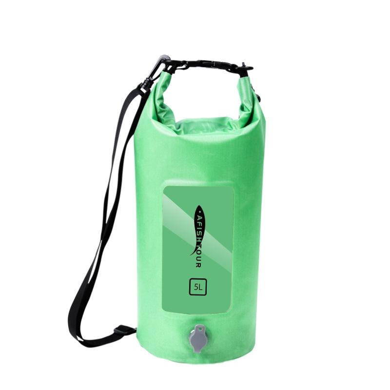 5L Waterproof Drifting Stream Bag Foldable Storage Bucket - Green