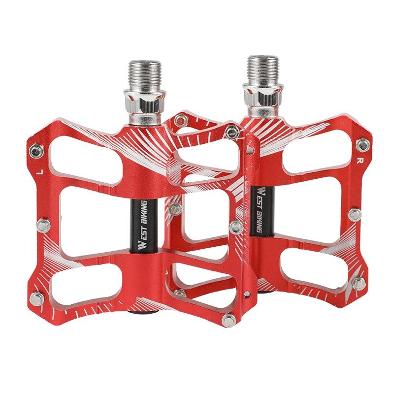 Aluminum Bicycle Pedals Riding Foot Accessories - Red