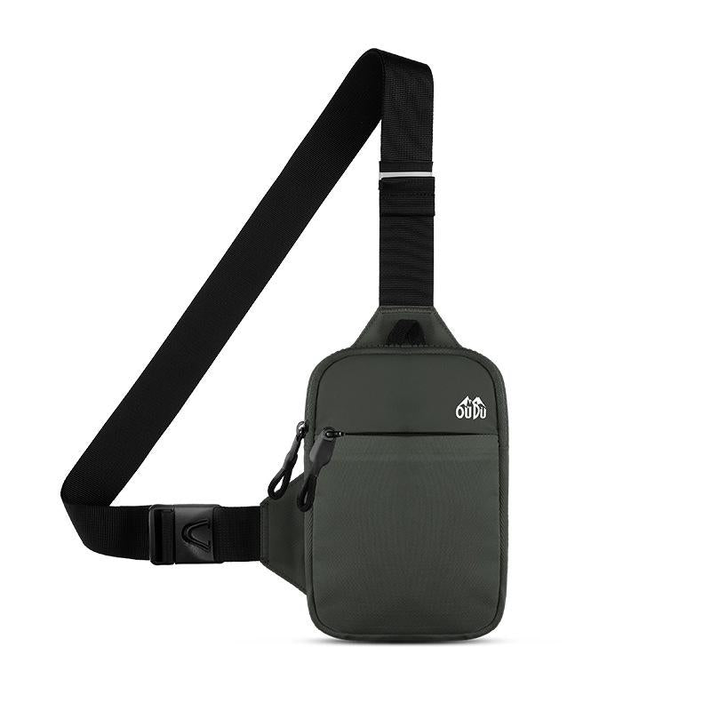 Crossbody Chest Pack For Outdoor Sports Unisex Cell Phone Bag - Grey