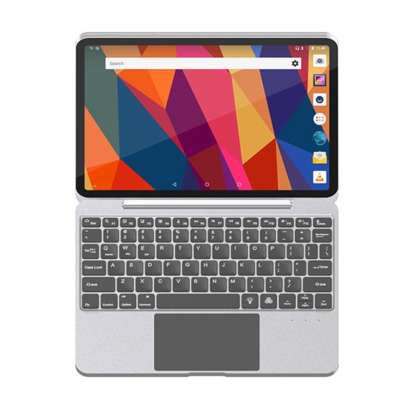 Bluetooth Touch Keyboard Leather Case - Aluminum Alloy - Silver - For Ipad Pro 11 2022/2021/2020/2018/Air 4/5