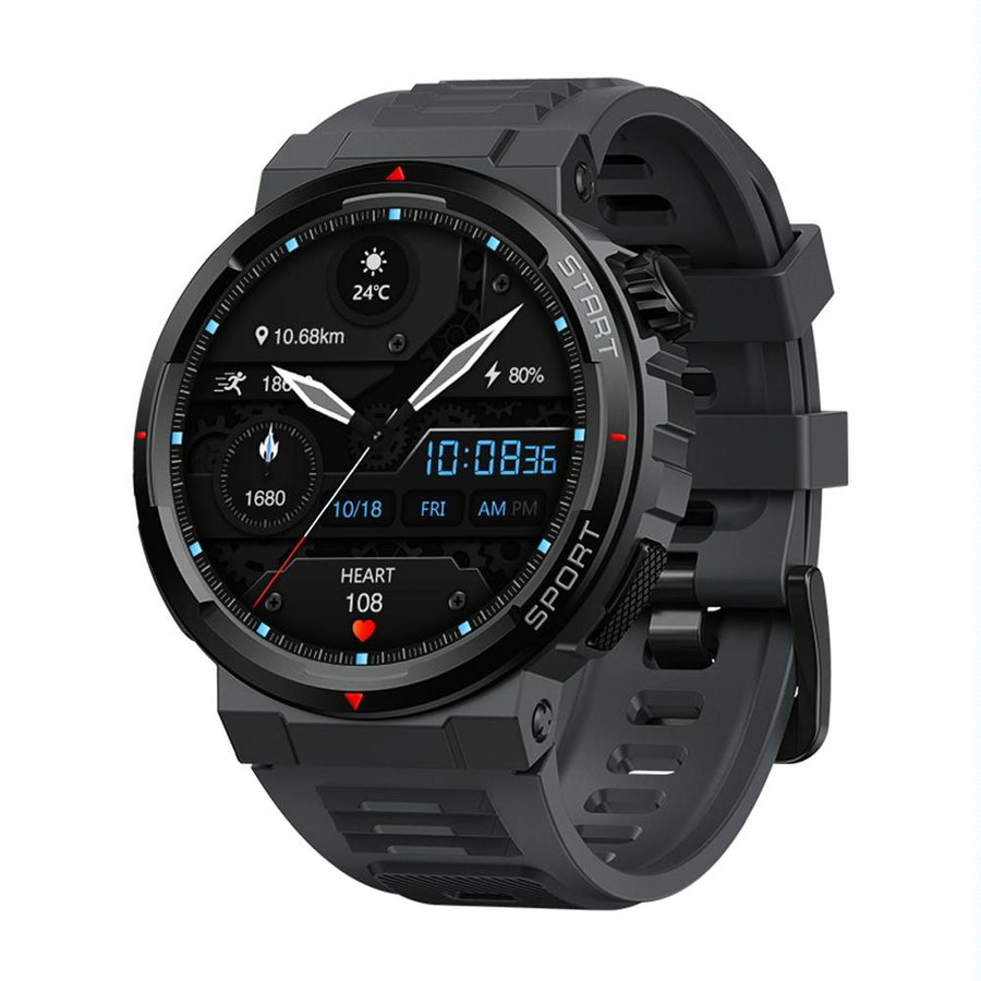 1.43 Inch Fitness & Wellness Smart Watch 24H Health Monitoring - Lava Black